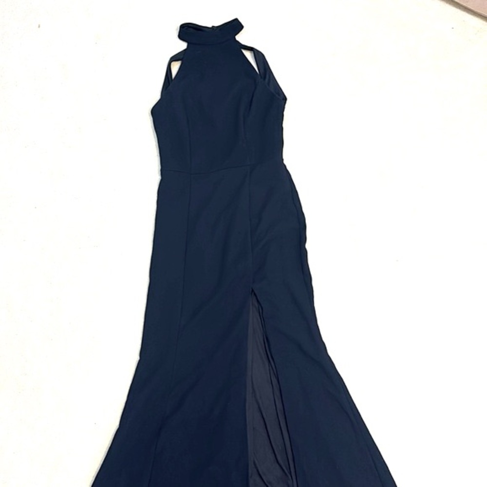 BHLDN Juliana High Neck Slit Dress